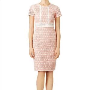 SHOSHANNA Coral Sheath Pink  Stacie Dress US 4/ SMALL